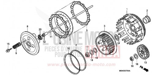 EMBRAYAGE XR650R3 de 2003